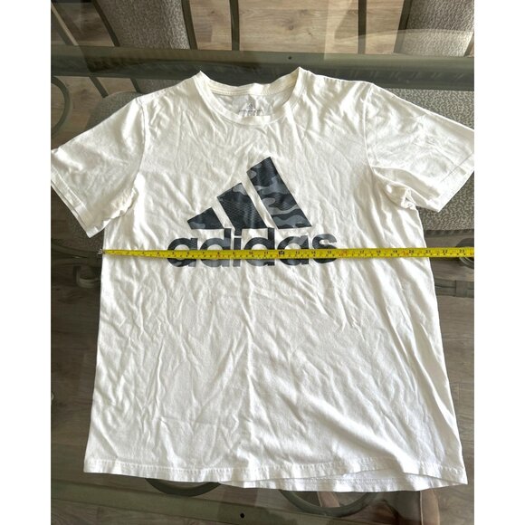 Adidas Mens Amplifier Tee White Camouflage Logo T-Shirt Size L Cotton & Polyeste - Picture 6 of 7